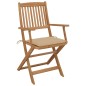vidaXL Sedie da Giardino Pieghevoli 8 pz con Cuscini Massello Acacia vidaXL Sedie da Giardino Pieghevoli 8 pz con Cuscini Massello Acacia