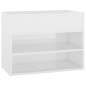 vidaXL Scarpiera con Panchina Bianco Lucido 60x30x45 cm in Truciolato vidaXL Scarpiera con Panchina Bianco Lucido 60x30x45 cm in Truciolato