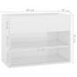 vidaXL Scarpiera con Panchina Bianco Lucido 60x30x45 cm in Truciolato vidaXL Scarpiera con Panchina Bianco Lucido 60x30x45 cm in Truciolato