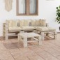 vidaXL Set Salotto Giardino su Pallet Cuscini 5 pz in Legno di Pino vidaXL Set Salotto Giardino su Pallet Cuscini 5 pz in Legno di Pino