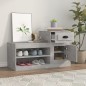 vidaXL Scarpiera Grigio Cemento 100x42x60 cm in Legno Multistrato vidaXL Scarpiera Grigio Cemento 100x42x60 cm in Legno Multistrato
