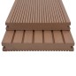 vidaXL Pavimento Esterni WPC Pieno Accessori 26m² 2,2m Marrone Chiaro vidaXL Pavimento Esterni WPC Pieno Accessori 26m² 2,2m Marrone Chiaro