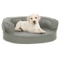 vidaXL Materasso Ergonomico per Cani 60x42 cm Effetto Lino Grigio vidaXL Materasso Ergonomico per Cani 60x42 cm Effetto Lino Grigio
