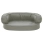 vidaXL Materasso Ergonomico per Cani 60x42 cm Effetto Lino Grigio vidaXL Materasso Ergonomico per Cani 60x42 cm Effetto Lino Grigio