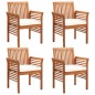 vidaXL Set da Pranzo da Giardino 5 pz con Cuscini Massello di Acacia vidaXL Set da Pranzo da Giardino 5 pz con Cuscini Massello di Acacia