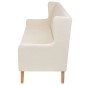 vidaXL Set Divani 3 pz in Tessuto Bianco Crema vidaXL Set Divani 3 pz in Tessuto Bianco Crema