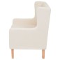 vidaXL Set Divani 3 pz in Tessuto Bianco Crema vidaXL Set Divani 3 pz in Tessuto Bianco Crema