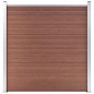 vidaXL Pannelli Recinzione 6 Quadrati 1 Inclinato 1138x186cm Marrone vidaXL Pannelli Recinzione 6 Quadrati 1 Inclinato 1138x186cm Marrone