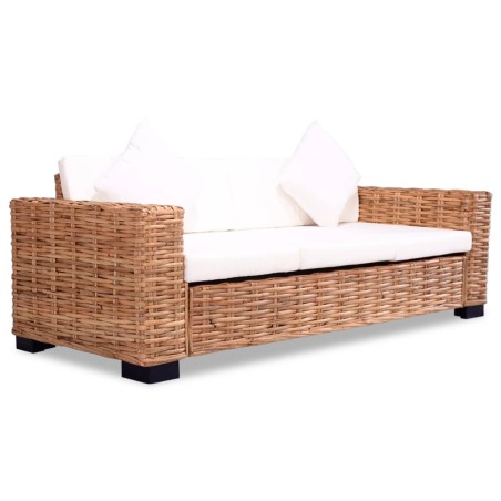 vidaXL Set Divani 15 pz in Rattan Naturale