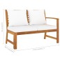 vidaXL Set Divani da Giardino 4 pz con Cuscini Crema in Legno Acacia vidaXL Set Divani da Giardino 4 pz con Cuscini Crema in Legno Acacia