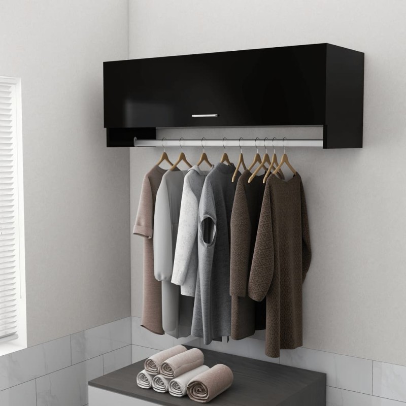 vidaXL Armadio Nero 100x32,5x35 cm in Truciolato vidaXL Armadio Nero 100x32,5x35 cm in Truciolato