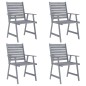 vidaXL Set Pranzo da Giardino 5 pz in Legno Massello di Acacia Grigio