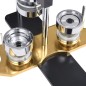 vidaXL Macchina per Badge con 500 Set a Spilla 58 mm Punzone Rotativo