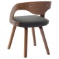 vidaXL Sedie da Pranzo 6 pz Grigio Scuro in Legno Piegato e Tessuto vidaXL Sedie da Pranzo 6 pz Grigio Scuro in Legno Piegato e Tessuto