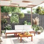 vidaXL Set Divani da Giardino 4 pz con Cuscini Crema Massello Acacia