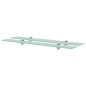 vidaXL Mensole Galleggianti 2 pz in Vetro 80x20 cm 8 mm vidaXL Mensole Galleggianti 2 pz in Vetro 80x20 cm 8 mm