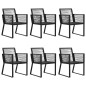 vidaXL Set da Pranzo da Giardino 7 pz in Rattan PVC Nero vidaXL Set da Pranzo da Giardino 7 pz in Rattan PVC Nero