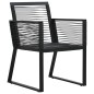 vidaXL Set da Pranzo da Giardino 7 pz in Rattan PVC Nero vidaXL Set da Pranzo da Giardino 7 pz in Rattan PVC Nero