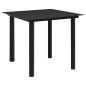 vidaXL Set da Pranzo da Giardino 5 pz in Rattan PVC Nero vidaXL Set da Pranzo da Giardino 5 pz in Rattan PVC Nero