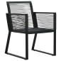 vidaXL Set da Pranzo da Giardino 5 pz in Rattan PVC Nero vidaXL Set da Pranzo da Giardino 5 pz in Rattan PVC Nero