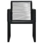 vidaXL Set da Pranzo da Giardino 5 pz in Rattan PVC Nero vidaXL Set da Pranzo da Giardino 5 pz in Rattan PVC Nero