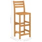 vidaXL Set da Bar da Giardino 5 pz in Legno Massello di Acacia