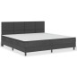 vidaXL Letto a Molle Grigio Scuro in Tessuto 200x200 cm vidaXL Letto a Molle Grigio Scuro in Tessuto 200x200 cm