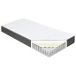 vidaXL Letto a Molle Grigio Scuro in Tessuto 200x200 cm vidaXL Letto a Molle Grigio Scuro in Tessuto 200x200 cm