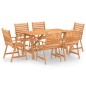 vidaXL Set da Pranzo da Giardino 7 pz in Legno Massello di Acacia vidaXL Set da Pranzo da Giardino 7 pz in Legno Massello di Acacia