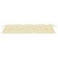 vidaXL Panca da Giardino e Cuscino Bianco Crema 120cm Massello di Teak