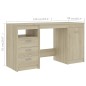 vidaXL Scrivania Rovere Sonoma 140x50x76 cm in Truciolato vidaXL Scrivania Rovere Sonoma 140x50x76 cm in Truciolato