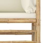 vidaXL Set Salotto da Giardino 10pz con Cuscini Bianco Crema in Bambù vidaXL Set Salotto da Giardino 10pz con Cuscini Bianco Crema in Bambù
