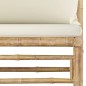 vidaXL Set Salotto da Giardino 10pz con Cuscini Bianco Crema in Bambù vidaXL Set Salotto da Giardino 10pz con Cuscini Bianco Crema in Bambù