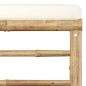 vidaXL Set Salotto da Giardino 10pz con Cuscini Bianco Crema in Bambù vidaXL Set Salotto da Giardino 10pz con Cuscini Bianco Crema in Bambù