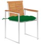 vidaXL Sedie da Giardino 2 pz con Cuscini in Legno Acacia e Acciaio vidaXL Sedie da Giardino 2 pz con Cuscini in Legno Acacia e Acciaio