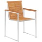 vidaXL Sedie da Giardino 2 pz con Cuscini in Legno Acacia e Acciaio vidaXL Sedie da Giardino 2 pz con Cuscini in Legno Acacia e Acciaio