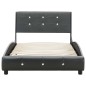 vidaXL Letto con Materasso Grigio in Similpelle 90x200 cm vidaXL Letto con Materasso Grigio in Similpelle 90x200 cm