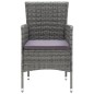vidaXL Set Mobili da Pranzo da Giardino 5 pz Grigio Polyrattan e Vetro vidaXL Set Mobili da Pranzo da Giardino 5 pz Grigio Polyrattan e Vetro