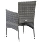 vidaXL Set Mobili da Pranzo da Giardino 5 pz Grigio Polyrattan e Vetro vidaXL Set Mobili da Pranzo da Giardino 5 pz Grigio Polyrattan e Vetro
