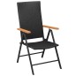 vidaXL Set da Pranzo da Giardino 9 pz Nero e Marrone vidaXL Set da Pranzo da Giardino 9 pz Nero e Marrone