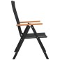 vidaXL Set da Pranzo da Giardino 9 pz Nero e Marrone vidaXL Set da Pranzo da Giardino 9 pz Nero e Marrone