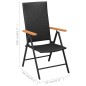 vidaXL Set da Pranzo da Giardino 9 pz Nero e Marrone vidaXL Set da Pranzo da Giardino 9 pz Nero e Marrone