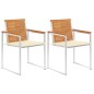 vidaXL Sedie da Giardino 2 pz con Cuscini in Legno Acacia e Acciaio vidaXL Sedie da Giardino 2 pz con Cuscini in Legno Acacia e Acciaio