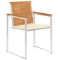 vidaXL Sedie da Giardino 2 pz con Cuscini in Legno Acacia e Acciaio vidaXL Sedie da Giardino 2 pz con Cuscini in Legno Acacia e Acciaio