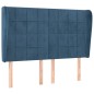 Testiera ad Orecchio Blu Scuro 147x23x118/128cm in Velluto Testiera ad Orecchio Blu Scuro 147x23x118/128cm in Velluto