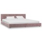 vidaXL Letto con Materasso Rosa Velluto 160x200 cm vidaXL Letto con Materasso Rosa Velluto 160x200 cm