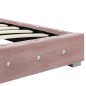 vidaXL Letto con Materasso Rosa Velluto 160x200 cm vidaXL Letto con Materasso Rosa Velluto 160x200 cm