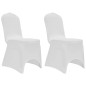 vidaXL Coprisedie in Tessuto Elasticizzato Bianco 12 pz vidaXL Coprisedie in Tessuto Elasticizzato Bianco 12 pz