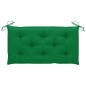 vidaXL Panca da Giardino con Cuscino Verde 112 cm in Legno di Teak vidaXL Panca da Giardino con Cuscino Verde 112 cm in Legno di Teak