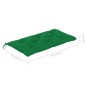 vidaXL Panca da Giardino con Cuscino Verde 112 cm in Legno di Teak vidaXL Panca da Giardino con Cuscino Verde 112 cm in Legno di Teak